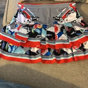 Floral Striped Women's Skirt